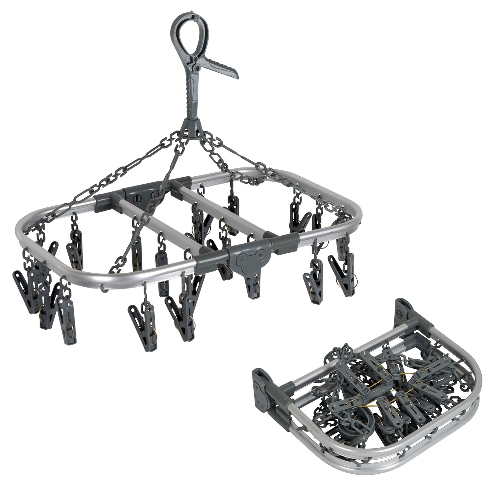 BO-CAMP Mini W&auml;schespinne W&auml;schest&auml;nder W&auml;sche Leine Trockner Kompakt Camping - Bild 1