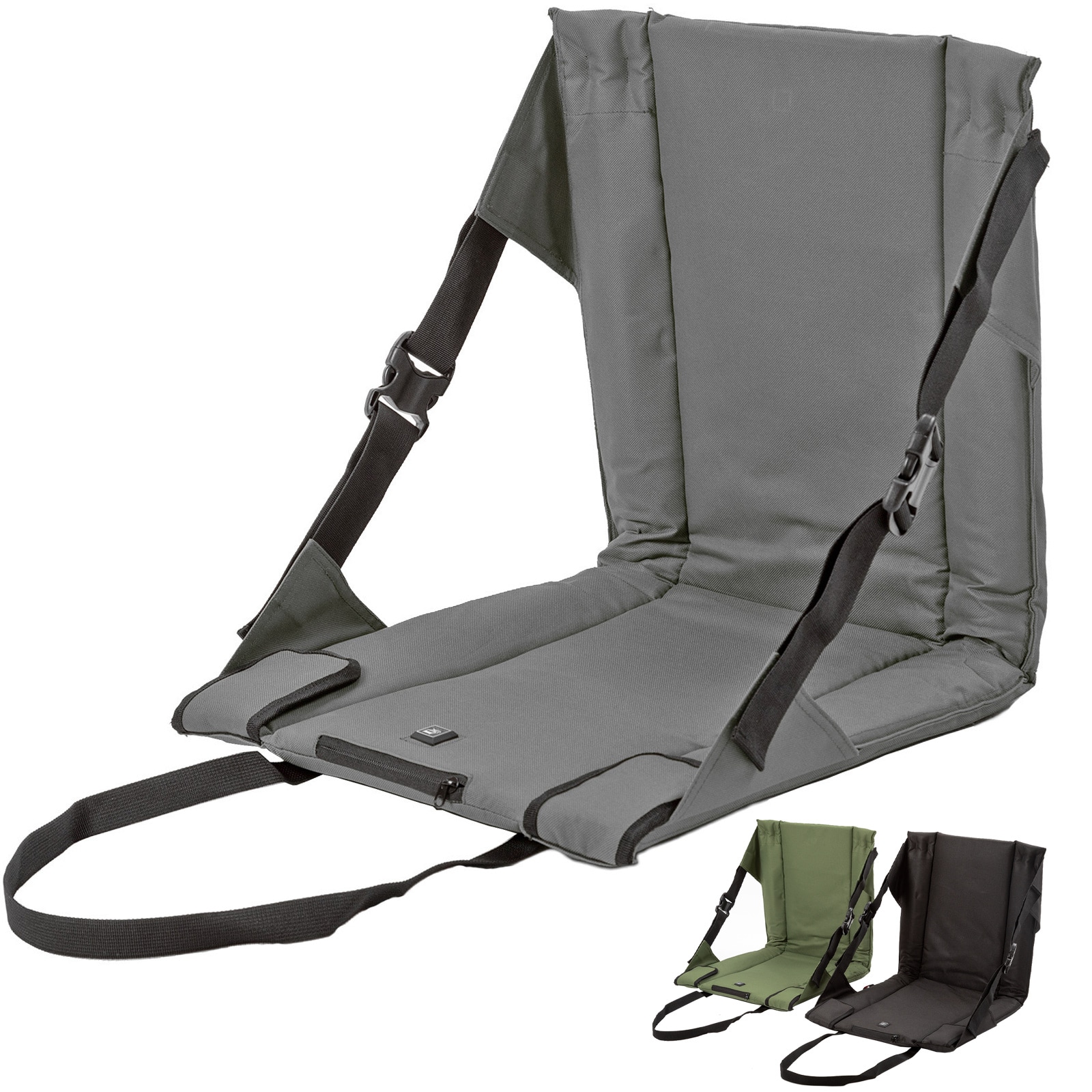 OUTCHAIR BackUp Thermo Sitz Heizkissen Jagd Angeln Stadion Kissen Beheizbar Akku Farbe: black - Bild 1