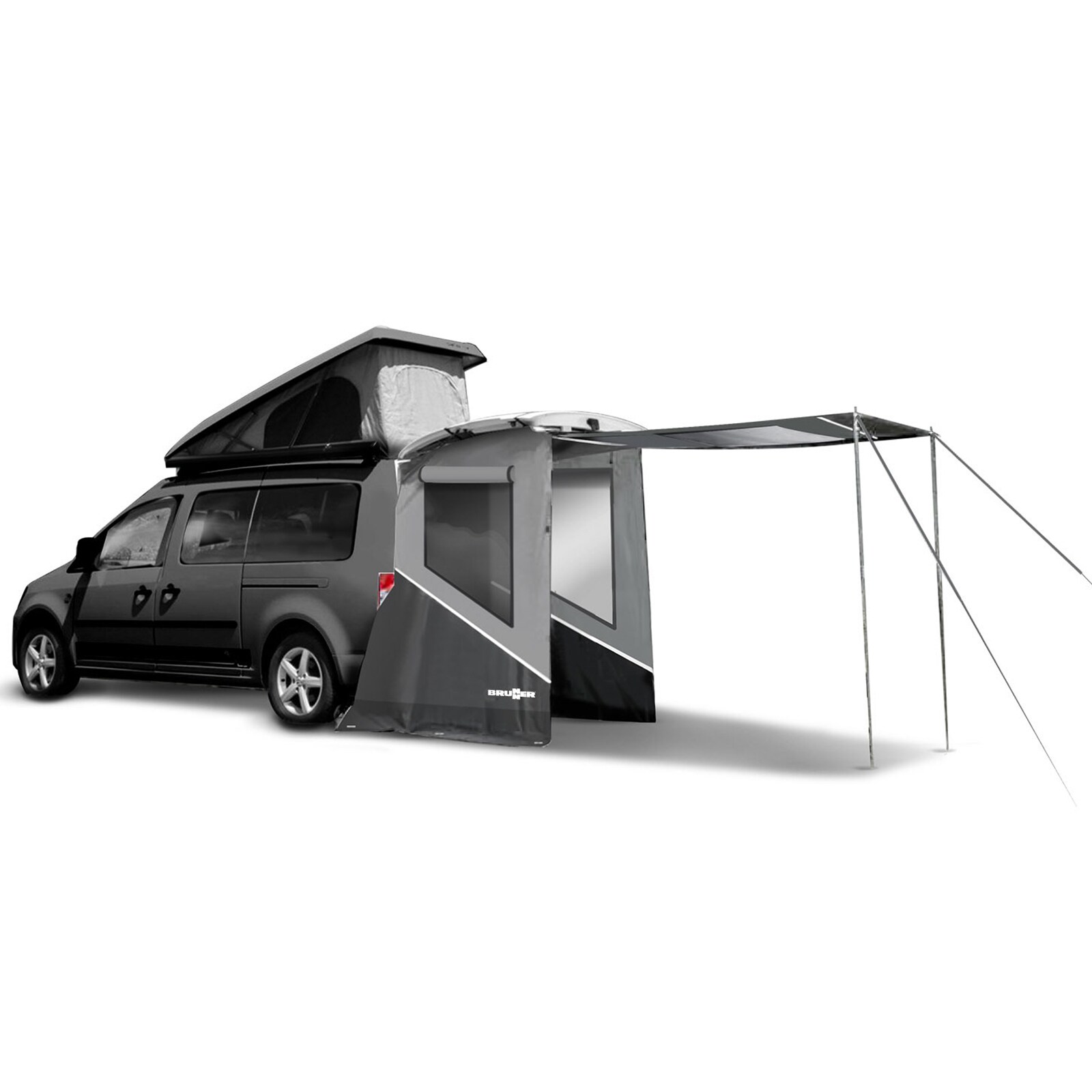 BRUNNER Heckzelt Pilote Caddy 5 Mini Camper Bus Vor Zelt SUV Heck Klappe Camping | 08022068085326