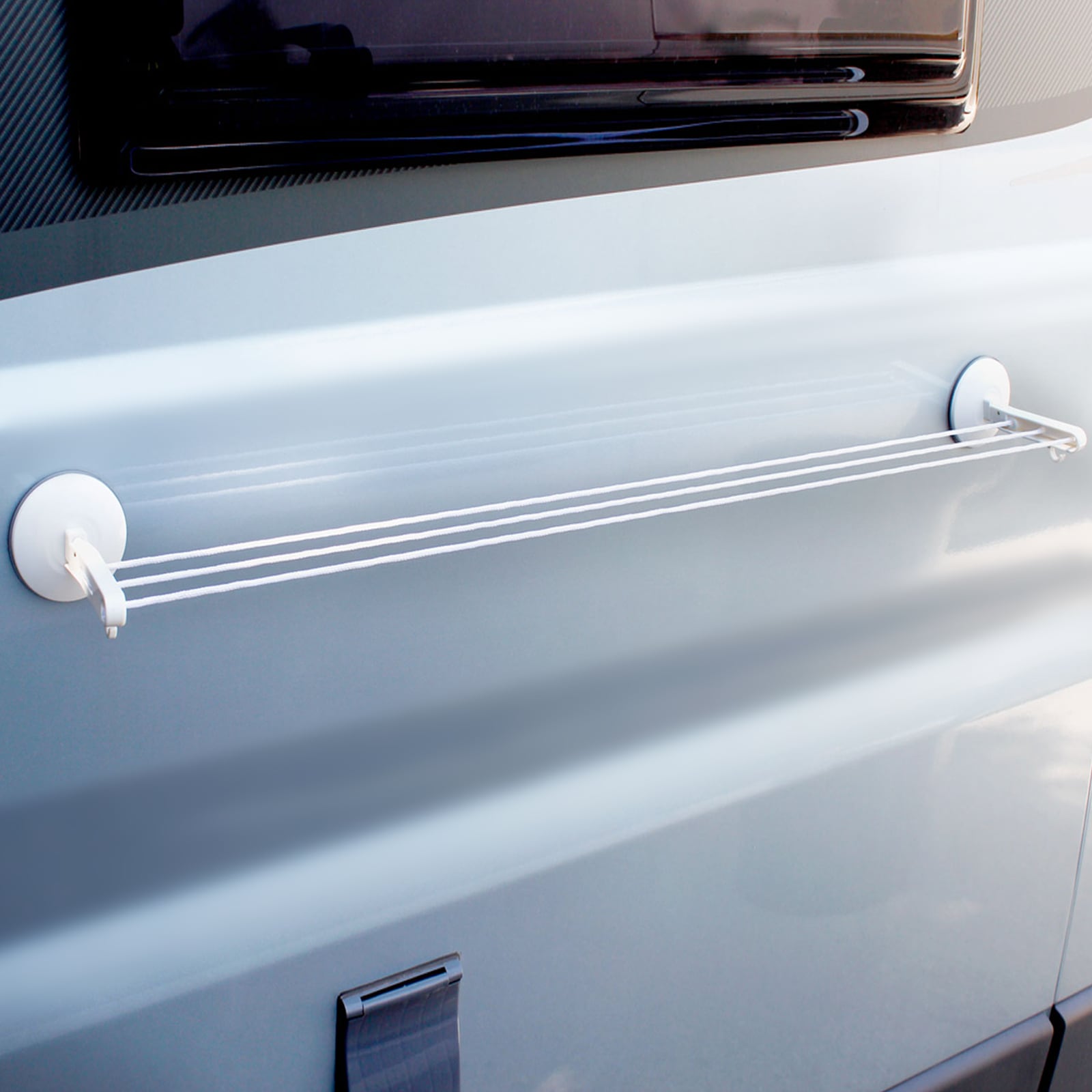 BRUNNER Camping W&auml;scheleine Pops Saugnapf Reise W&auml;sche Trockner Kordel Caravan - Bild 1