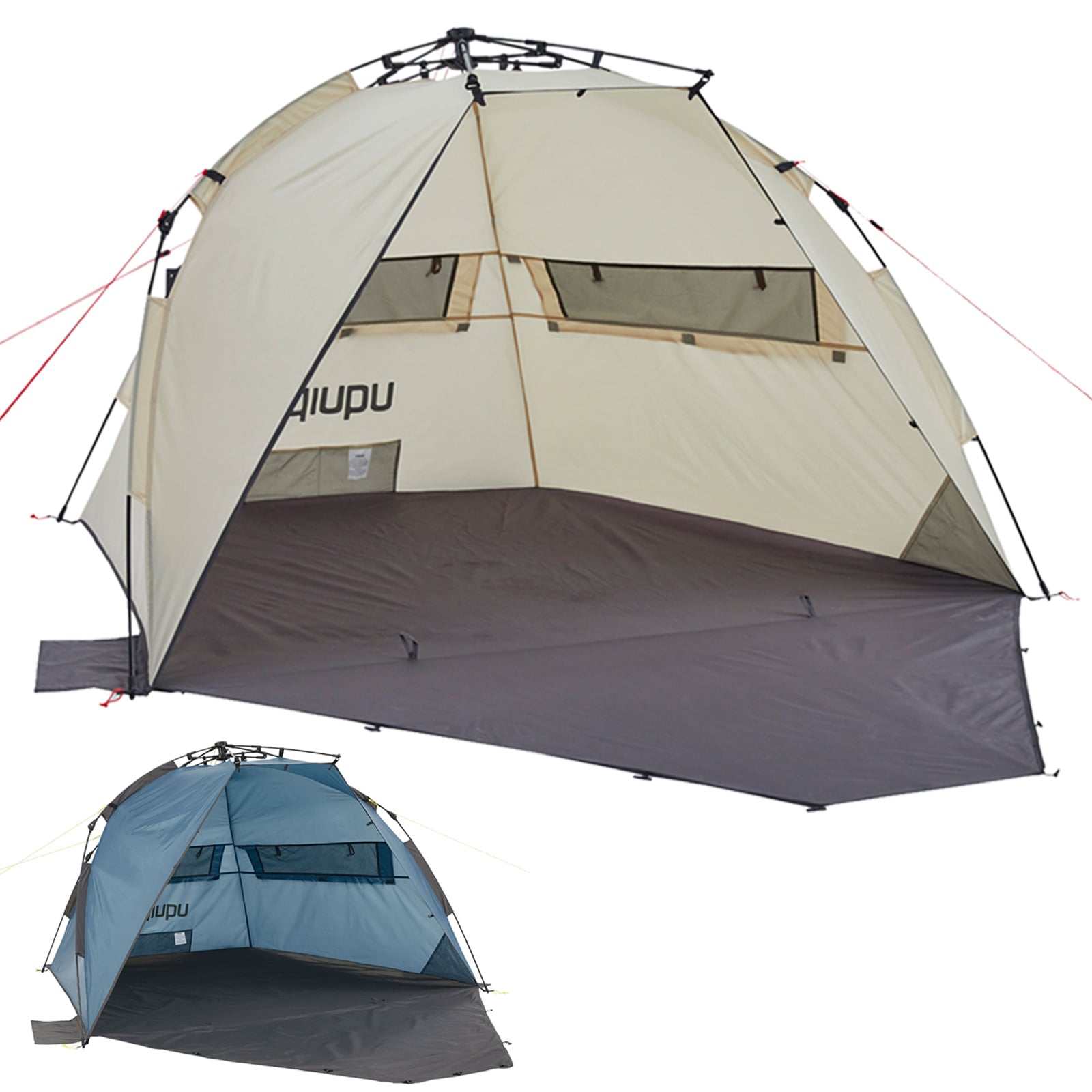 UQUIP Automatik Strandmuschel Speedy Strandzelt Reise Wind Sonnen Schutz UV50+ Farbe: petrol - Bild 1