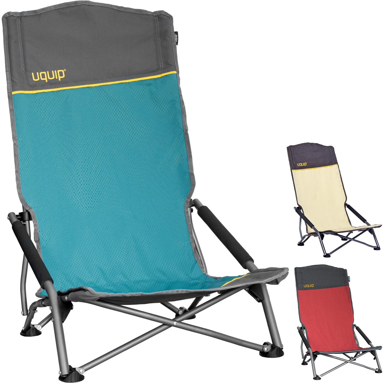 UQUIP Strandstuhl Sandy XL Campingstuhl Faltstuhl Klappstuhl Stahl Faltbar 120kg Farbe: sand | 04250635614561