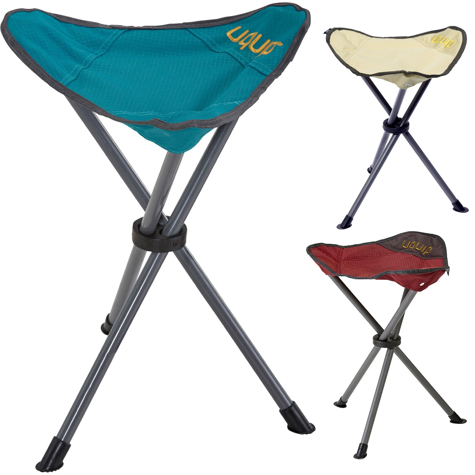 UQUIP Dreibeinhocker Darcy XL Falthocker Campinghocker Faltbar Leicht 100 kg Farbe: sand | 04250635614479