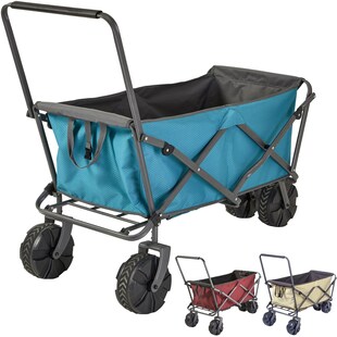 UQUIP Strand Bollerwagen Buddy Handwagen Transport Karre Garten Wagen Faltbar Farbe: Blue/grey - Bild 1