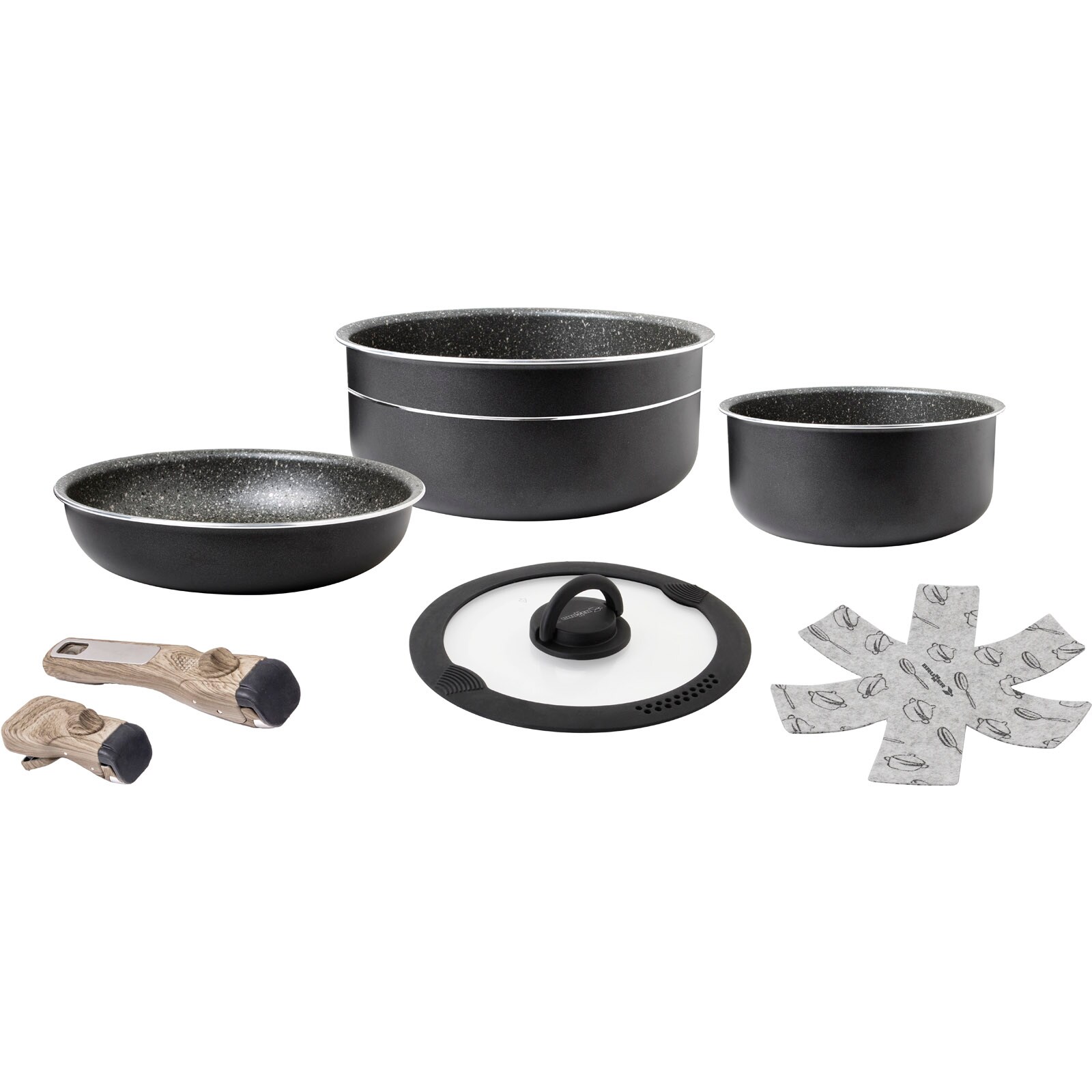 BRUNNER Camping Koch Geschirr Set Pirate Spacemaster Ø24 cm Outdoor Topf Pfanne | 08022068086989