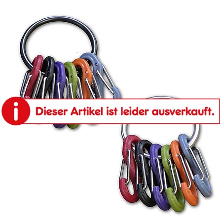 NITE IZE S-Biner Keyring  Schlüssel Ring – Karabiner Bund Anhänger Schnapp Haken Farbe: schwarz - Bild 1