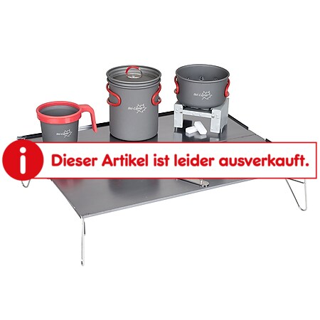 BO-CAMP Mini Alu Falttisch Beistell Klapp Tisch Camping Küche Bivvy Leicht 625 g - Bild 1