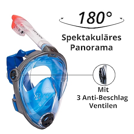 Schnorchelmaske Vollmaske Vollgesichtsmaske Tauchmaske Anti-Fog für Kinder DHL 