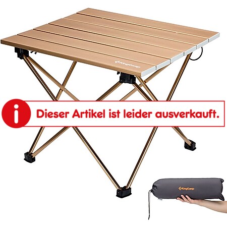 KINGCAMP Mini Alu Rolltisch - Beistell Falt Tisch Camping Klapp Faltbar Leicht - Bild 1