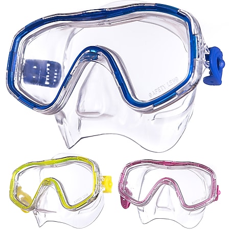 SALVAS Kinder Tauchmaske Easy Schnorchel Taucher Schwimm Brille Maske Mit Nase Farbe: blau - Bild 1