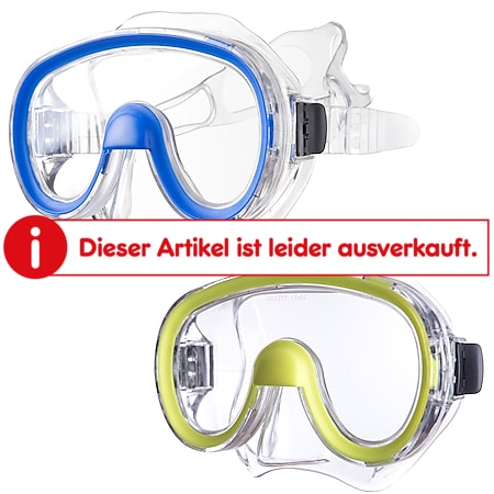 SALVAS Jugend Tauchmaske Splendido Schnorchel Taucher Schwimm Brille Maske Nase Farbe: blau - Bild 1