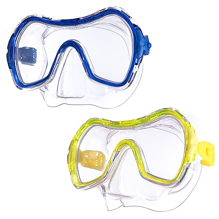 SALVAS Tauch Maske Change Sr Schnorchel Schwimm Brille Anti Beschlag Erwachsene Farbe: blau - Bild 1