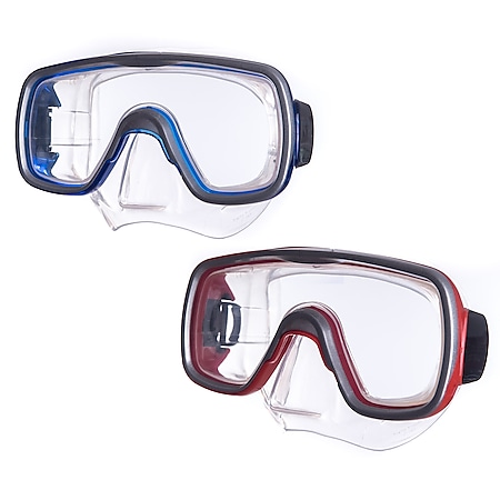 SALVAS Tauch Maske Geo Sr Schnorchel Schwimm Brille Beschlag Silikon Erwachsene Farbe: blau - Bild 1