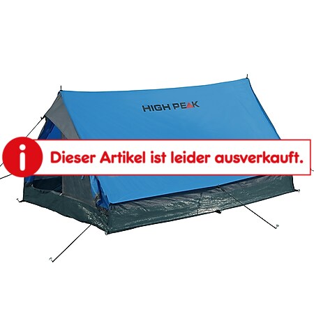 HIGH PEAK Trekkingzelt Minipack 1-2 Personen 1 Mann Camping Zelt Fahrrad 1,6 kg 