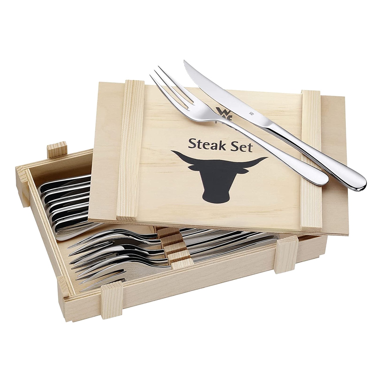 WMF Steakbesteck 12-teilig 1280239990 silber Besteckset - Bild 1