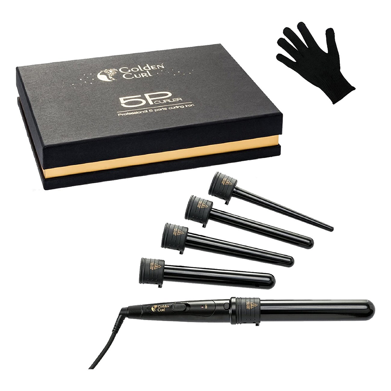 Golden Curl GL558 THE 5P schwarz Lockenstab