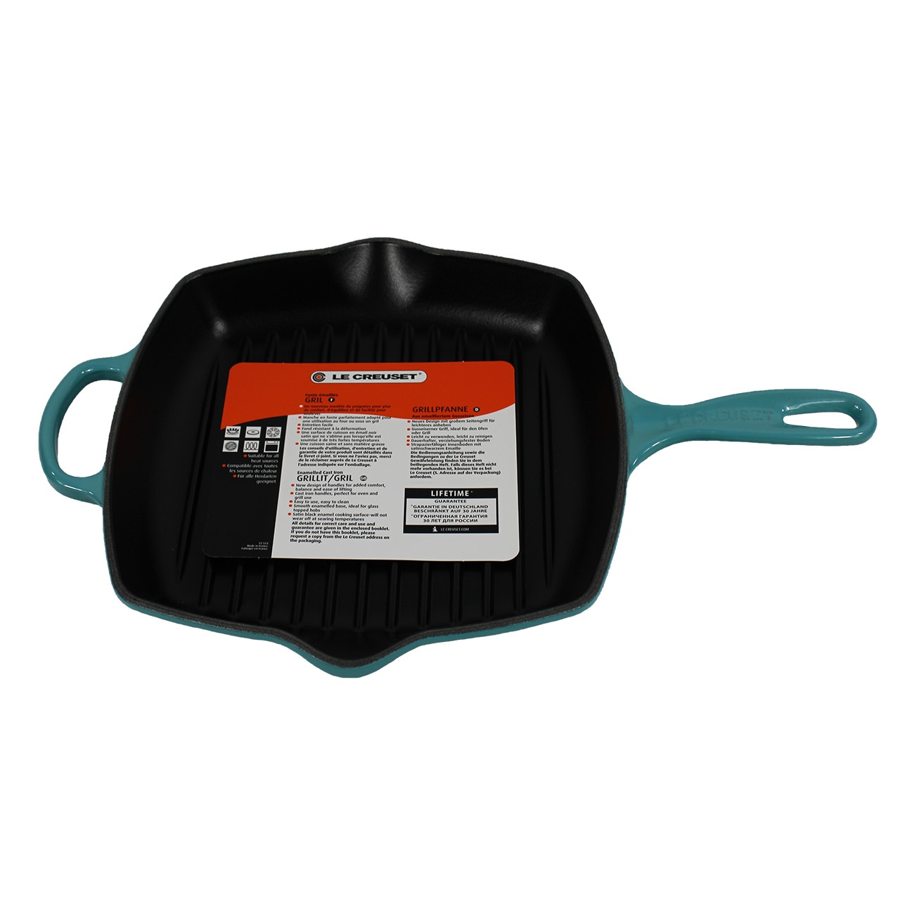 Le Creuset Grillpfanne 26cm Marseille t&uuml;rkis Bratpfanne - Bild 1