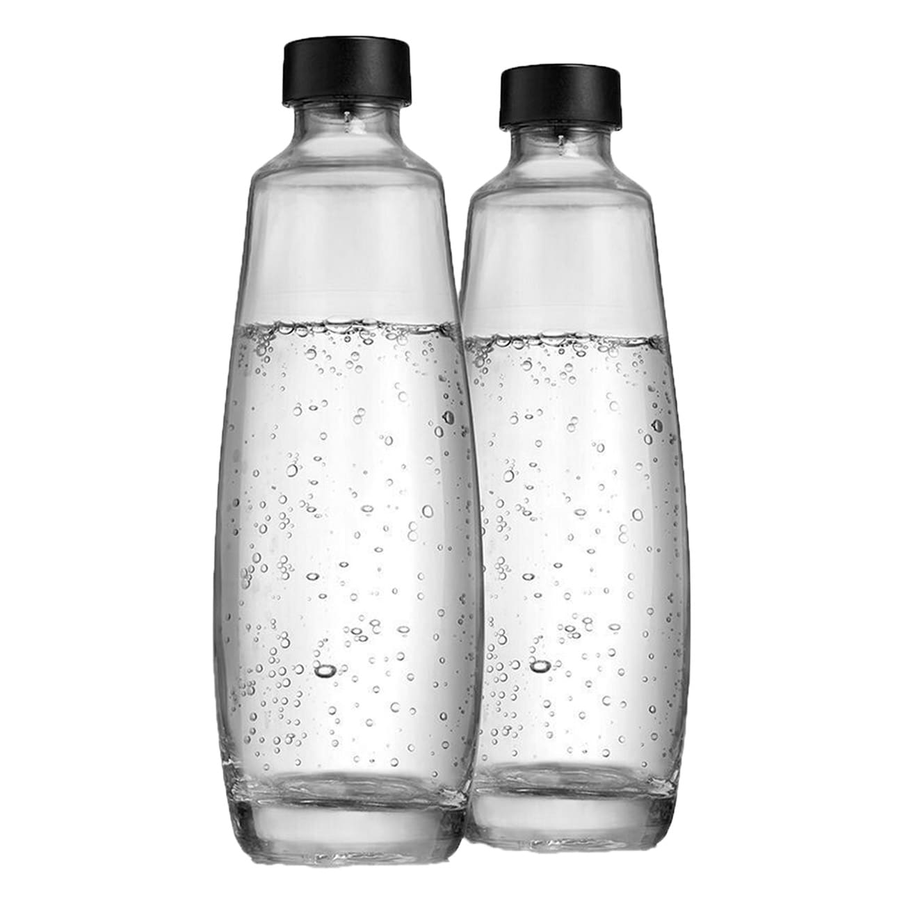 SodaStream 2 Glas-Flaschen 1L Twinpack schwarz Wassersprudler Flasche - Bild 1