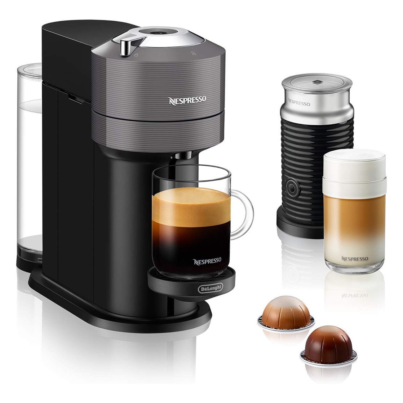 Delonghi ENV 120.GYAE Nespresso Vertuo Next + Aeroccino 3 schwarz Kapselmaschine - Bild 1
