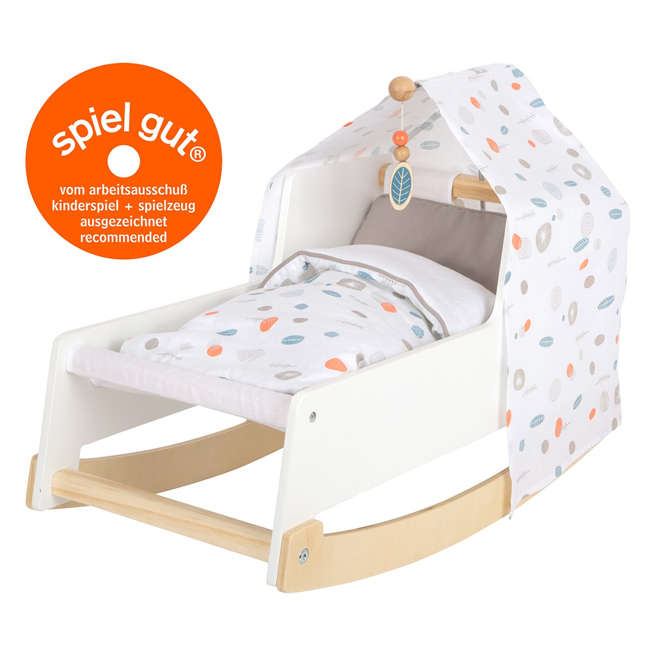 Smallfoot Puppenwiege Little Button 11813 Mehrfarbig Puppenbett - Bild 1