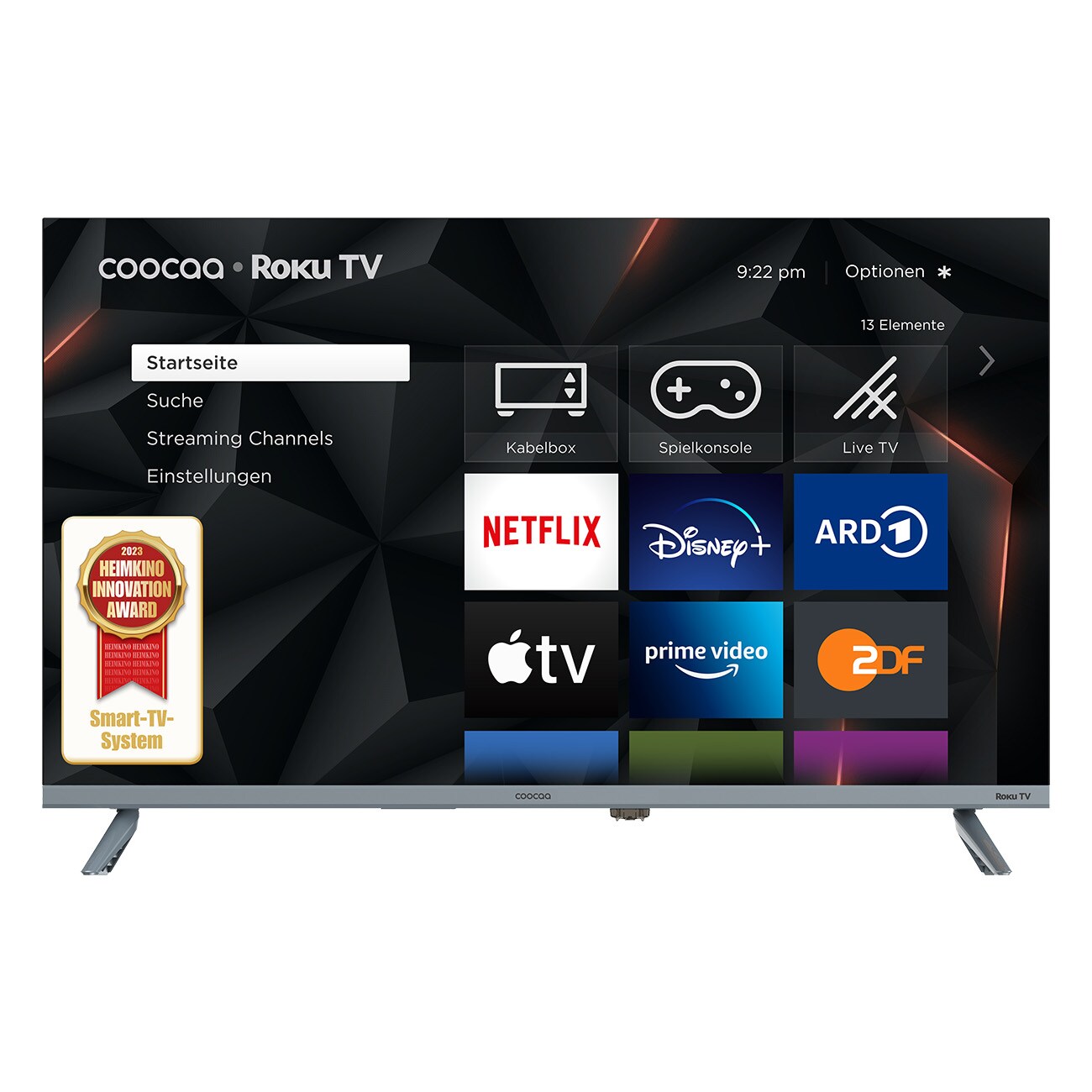 Coocaa 32R3G Roku LED TV HD Smart TV, 32 Zoll, 80 cm, TV mit WLAN schwarz LCD TV - Bild 1