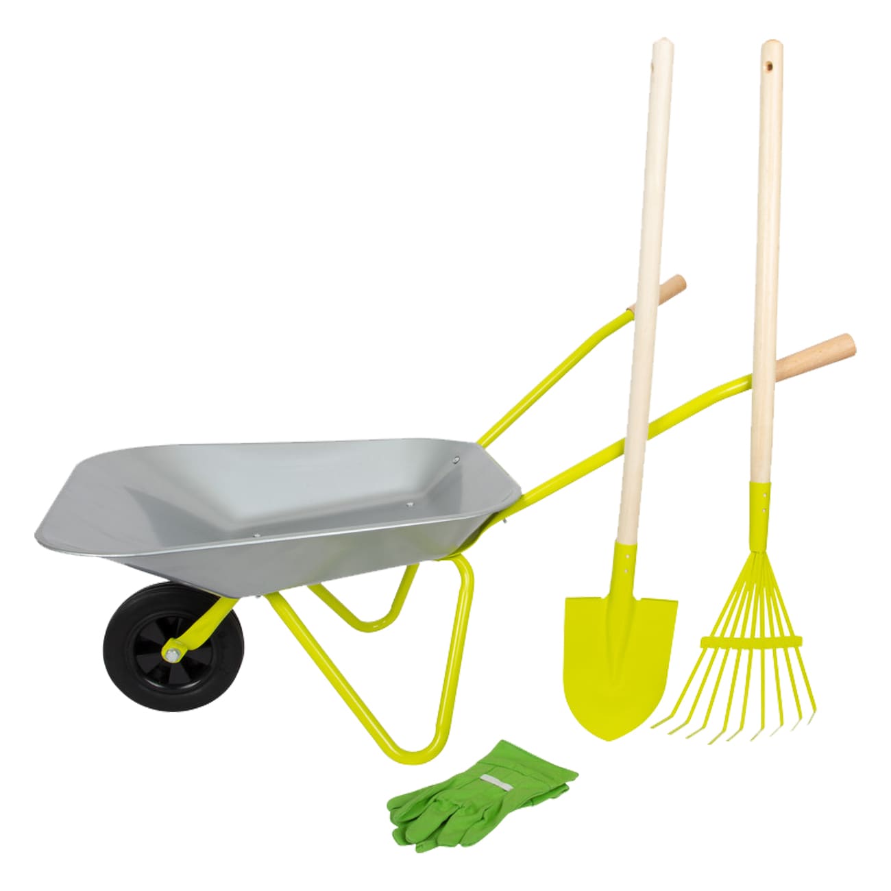 Small Foot Schubkarre mit Gartenwerkzeug (11627) gr&uuml;n Outdoor-Spielzeug - Bild 1