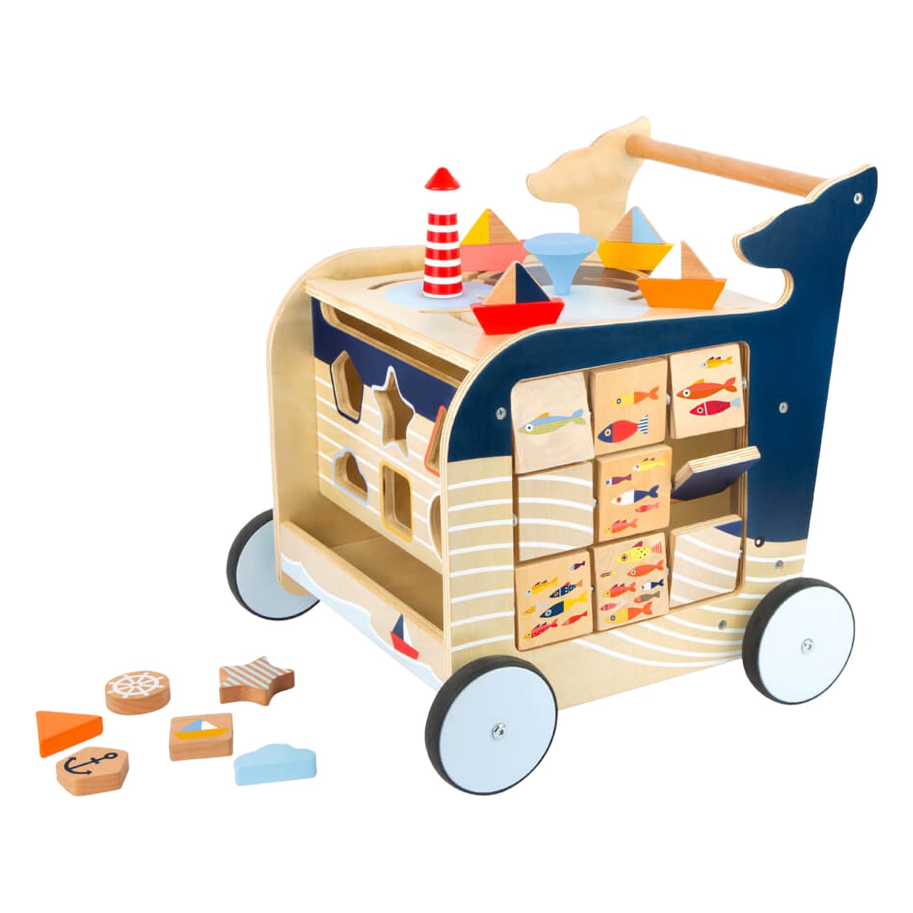 Small Foot Lauflernwagen Wal 11608 blau Lauflernwagen - Bild 1
