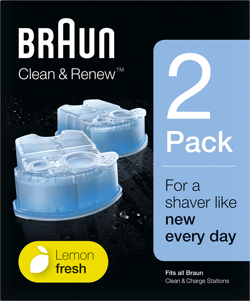 Braun CCR2 Syncro System Clean & Charge 2 Refills blau Rasierer Zubeh&ouml;r - Bild 1