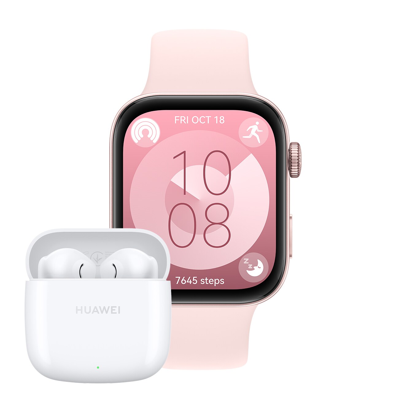 Huawei Watch Fit 3 Sportband Solo-B09S + Freebuds SE 2 white pink Smartwatch - Bild 1