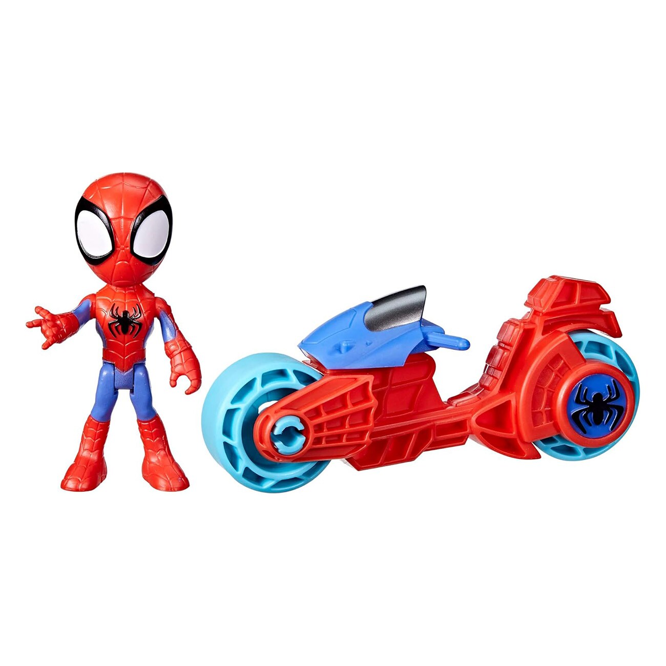 Hasbro Marvel Spidey and His Amazing Friends, Spidey mit Motorrad Mehrfarbig Spielfigur - Bild 1