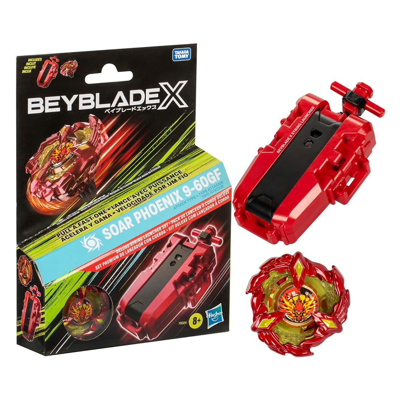 Hasbro Beyblade X Soar Phoenix Deluxe Schnur-Starter Set Mehrfarbig Spielzeugwaffen 