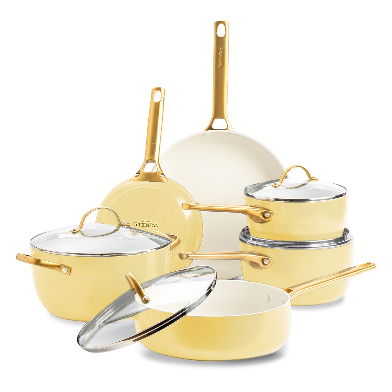GreenPan Padova Reserve (CC008487-001) 6-tlg. Set gelb Pfannen-Set - Bild 1