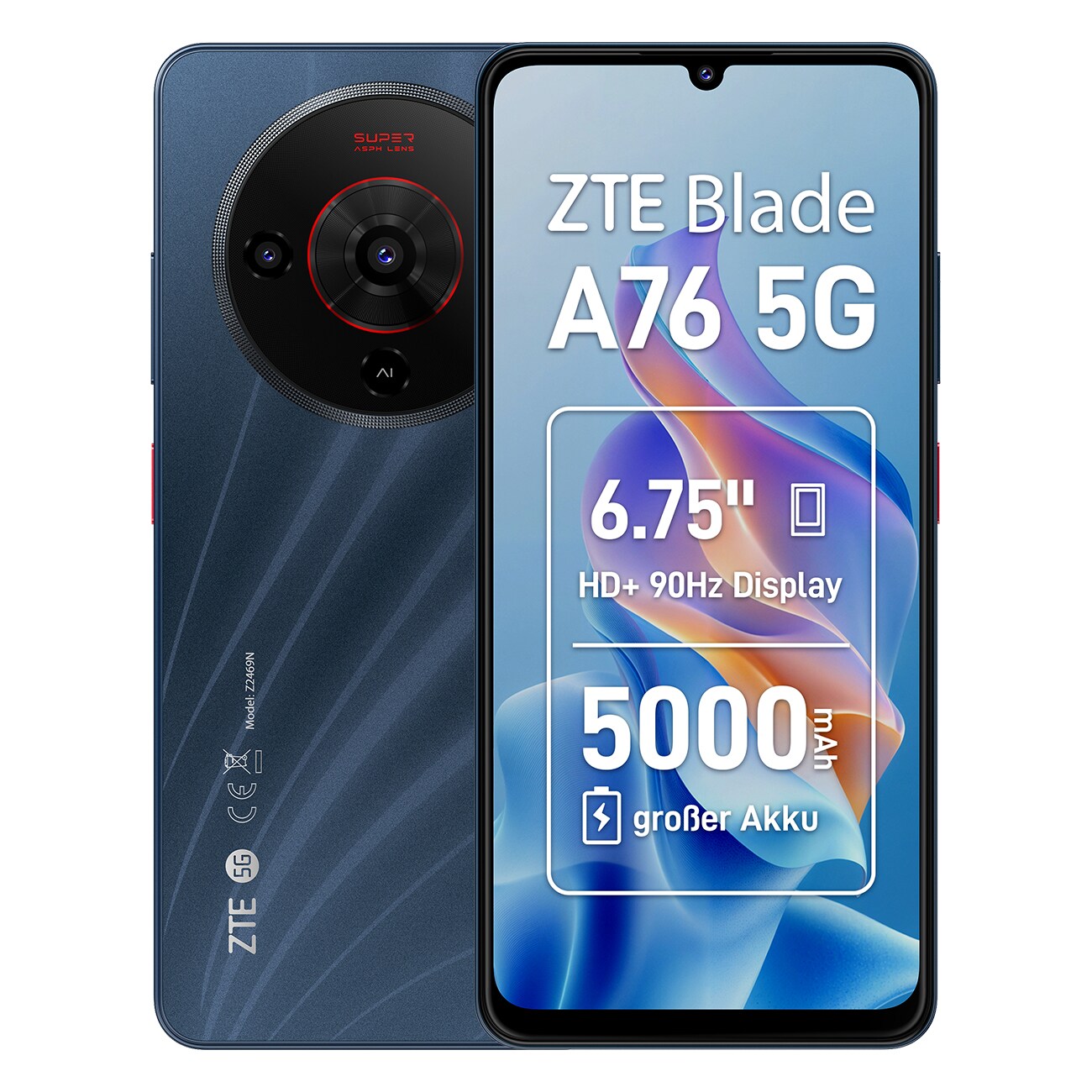 ZTE Blade A76 5G schwarz Smartphone - Bild 1