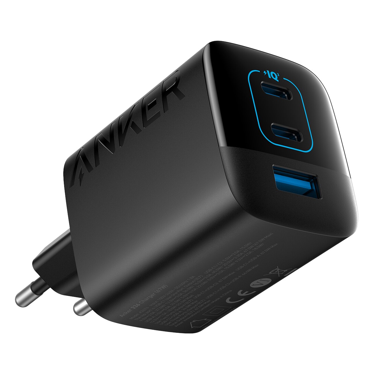 Anker Schnellladeger&auml;t, 67W, USB-C, USB-A schwarz Smartphone-Ladeger&auml;t - Bild 1