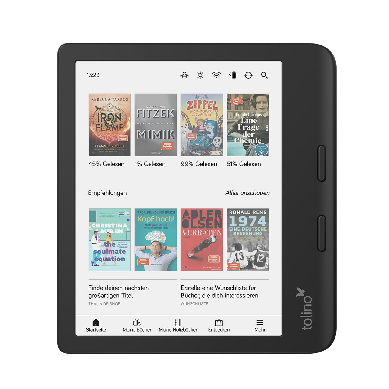 tolino vision color wei&szlig; eBook-Reader - Bild 1