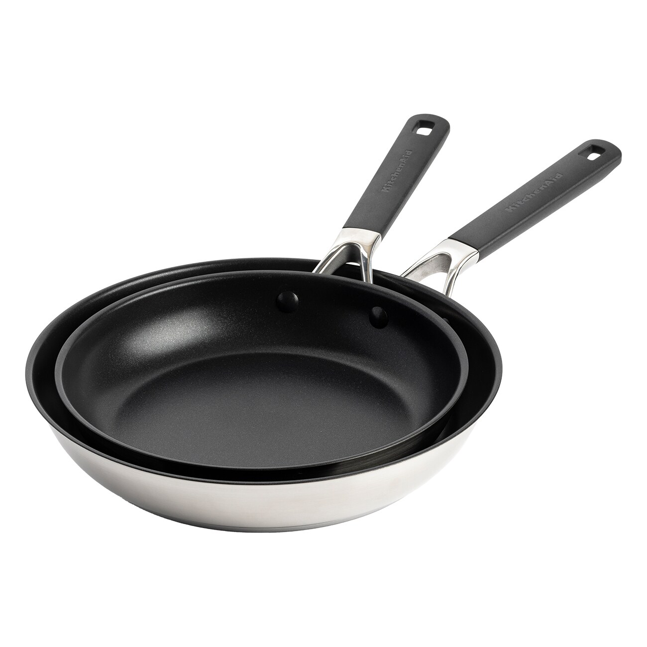 KitchenAid Classic Stainless Steel Non-Stick (CC005707-001) schwarz Pfannen-Set - Bild 1