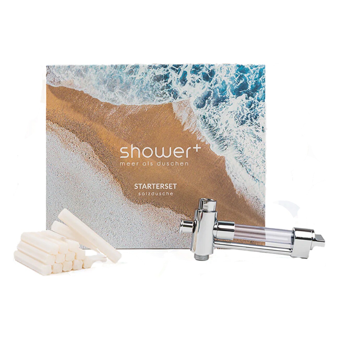 shower+ Starterset Salzdusche silber Badezus&auml;tze - Bild 1