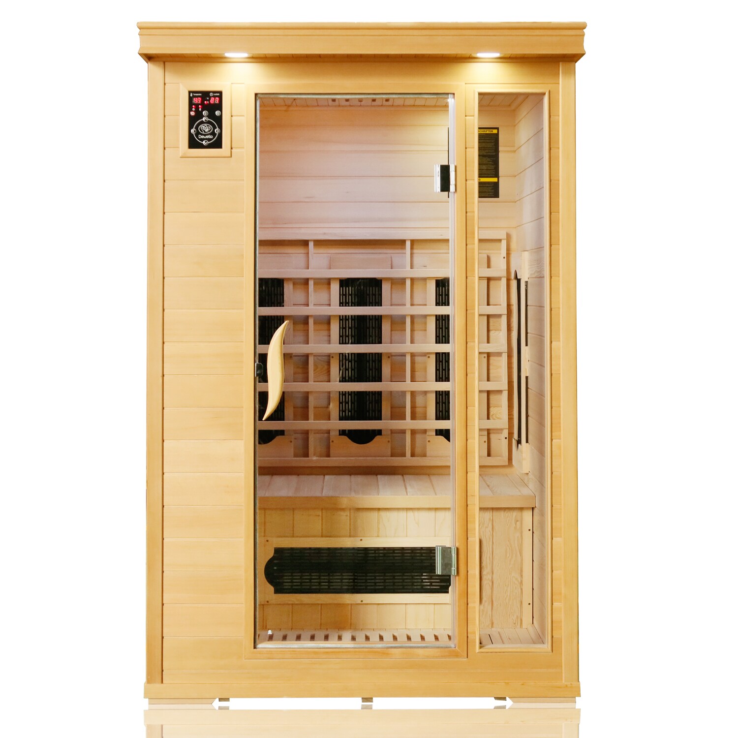 Dewello&reg; Infrarotkabine Infrarotsauna WINDSOR 120cm x 100cm inkl. 5 Keramikstrahler, Bodenstrahler und Zubeh&ouml;r, 1 Person - Bild 1