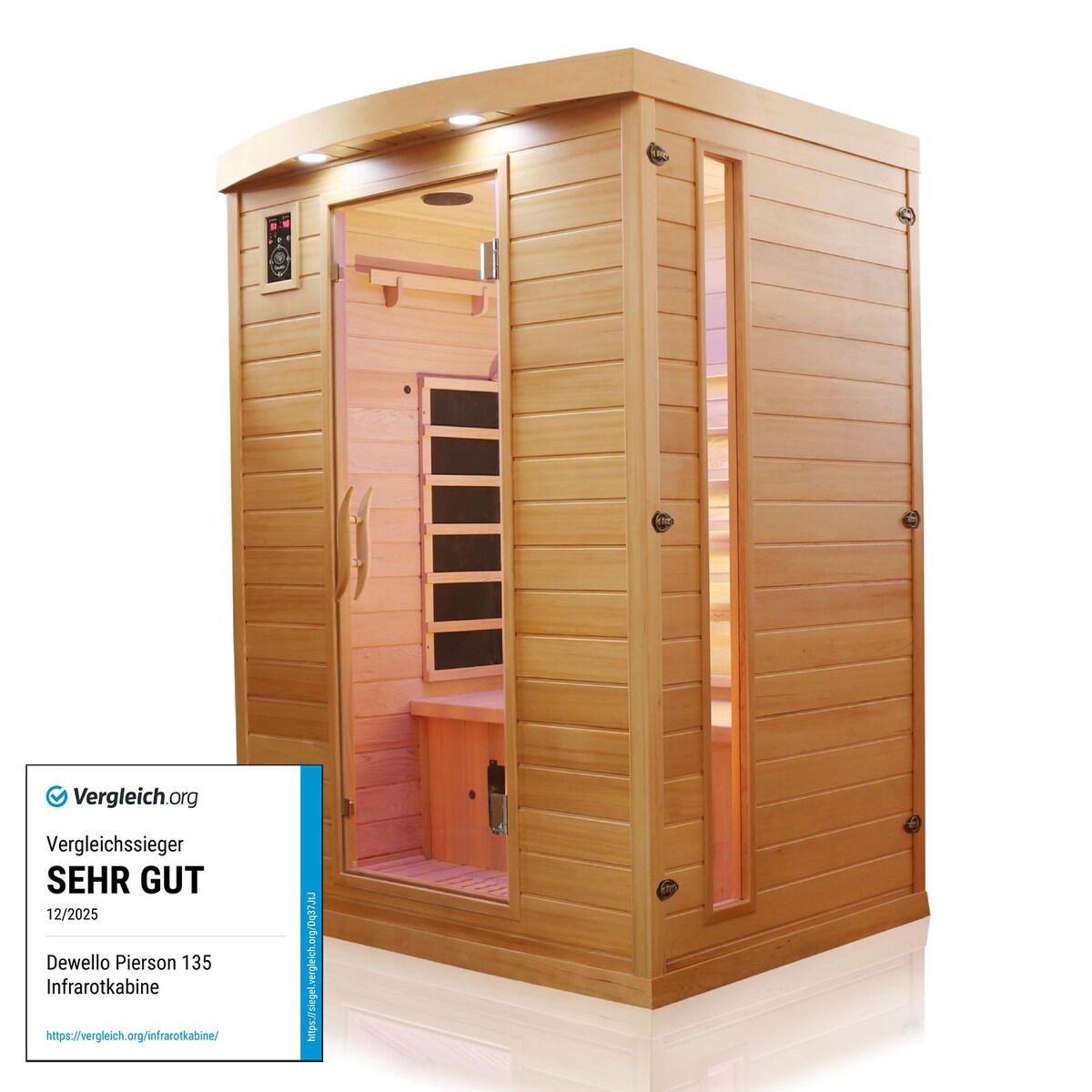 Dewello Pierson 135×105 Infrarotkabine