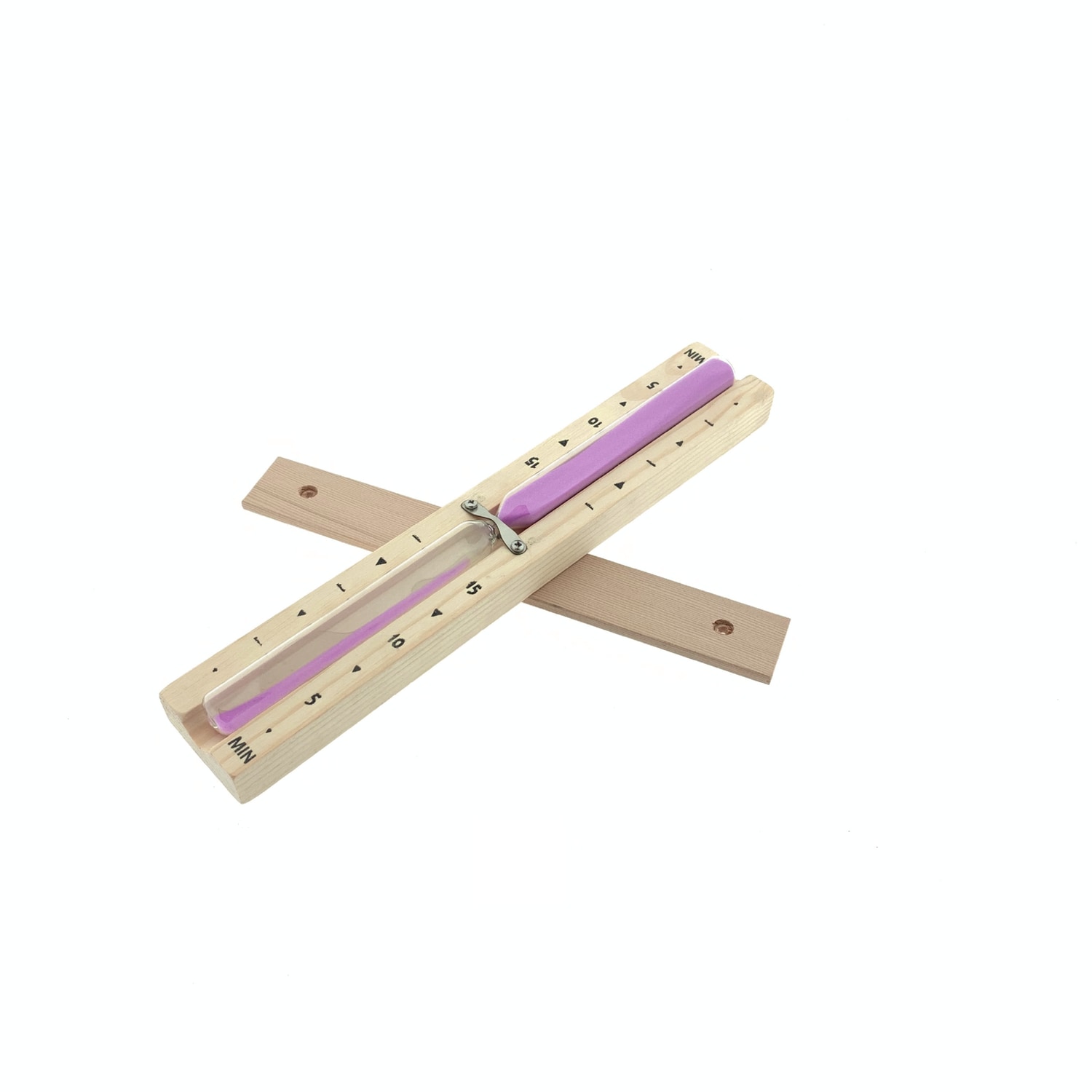 Dewello&reg; Sauna Sanduhr 15 Minuten aus 100% Pinie + 2 Schrauben, vorgebohrt - Glas robust & hitzebest&auml;ndig, Sauna Zubeh&ouml;r - Bild 1