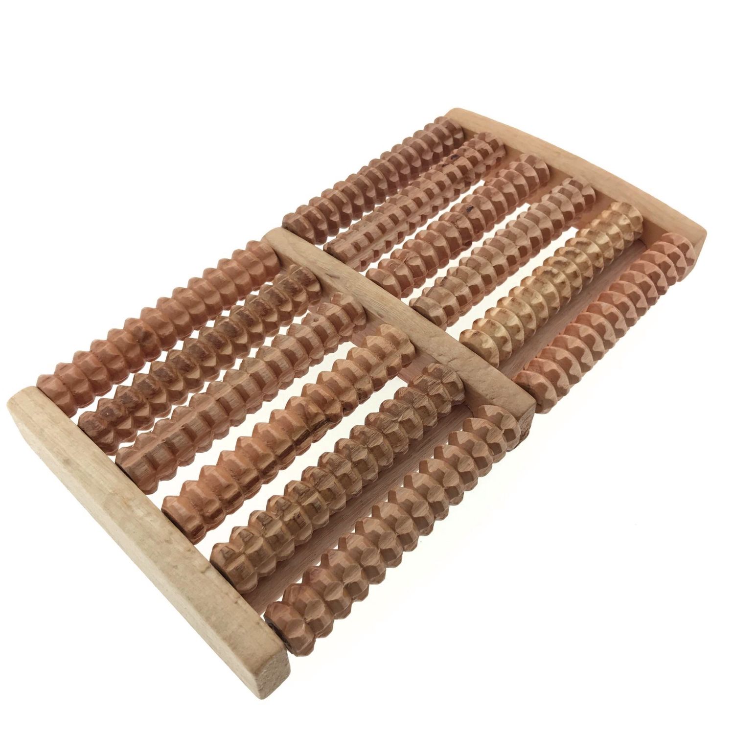 Dewello&reg; Hochwertiger Fu&szlig;roller, Fu&szlig;massage, Stressreduzierung, Entspannung, aus Holz, 2 x 6 Rollen, &uuml;ber 1000 Massagenoppen - Bild 1