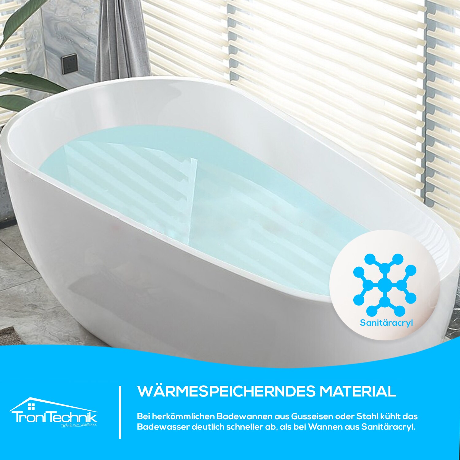 Tronitechnik Freistehende Badewanne Acrylwanne Dia Online Kaufen Bei Netto