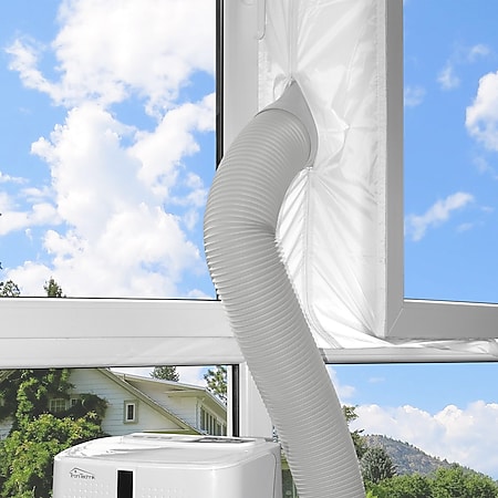 4m Abluft Fensterabdichtung für mobile Klimageräte Ablufttrockner Hot Air Stop 
