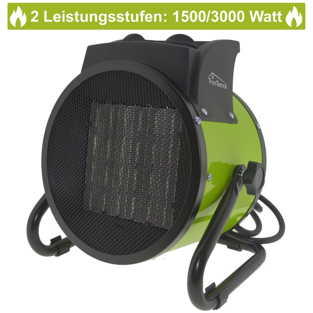 TroniTechnik&reg; KH-503 Keramikheizer Heizl&uuml;fter Heizung 3.000 Watt, mit Tragegriff, PTC Keramik, stufenlose Thermosteuerung - Bild 1