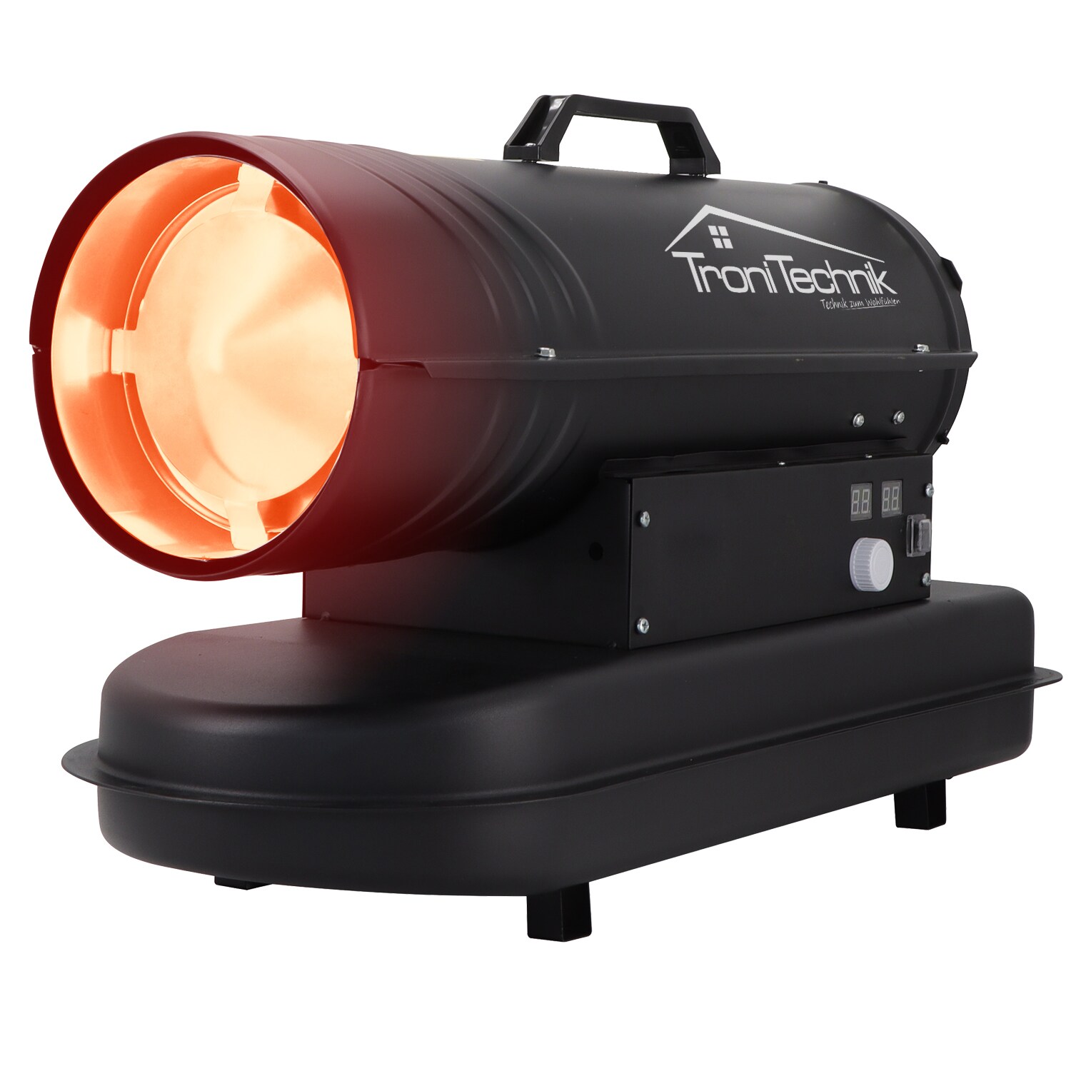 TroniTechnik® Heizkanone Dieselheizgebläse Dieselheizer 20kW Diesel Heißluftgenerator,Heizgerät Heizer,19l Tank,Tragegriff