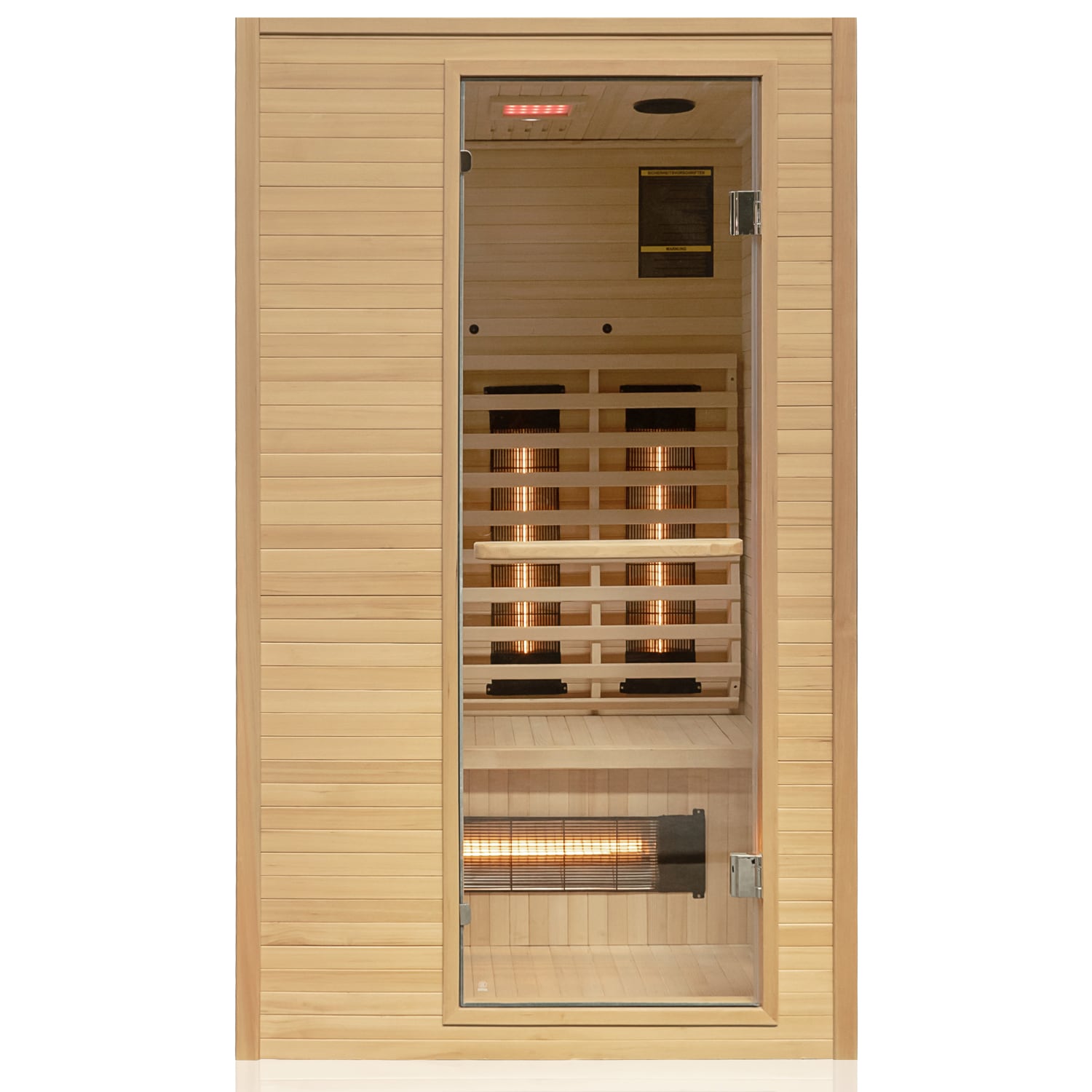 Dewello&reg; Infrarotkabine Infrarotsauna CALGARY 115cm x 105cm inkl. 5 Vollspektrumstrahler, Farblichttherapie, LED - Bild 1