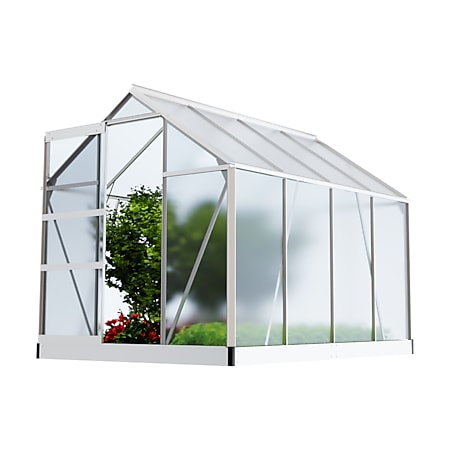 GARMIO® Gewächshaus NEAPEL 250x190cm für den Garten, Alu Frühbeet inklusive Fundament, 2 Dachfenster, UV-Schutz, Tomatenhaus - Bild 1