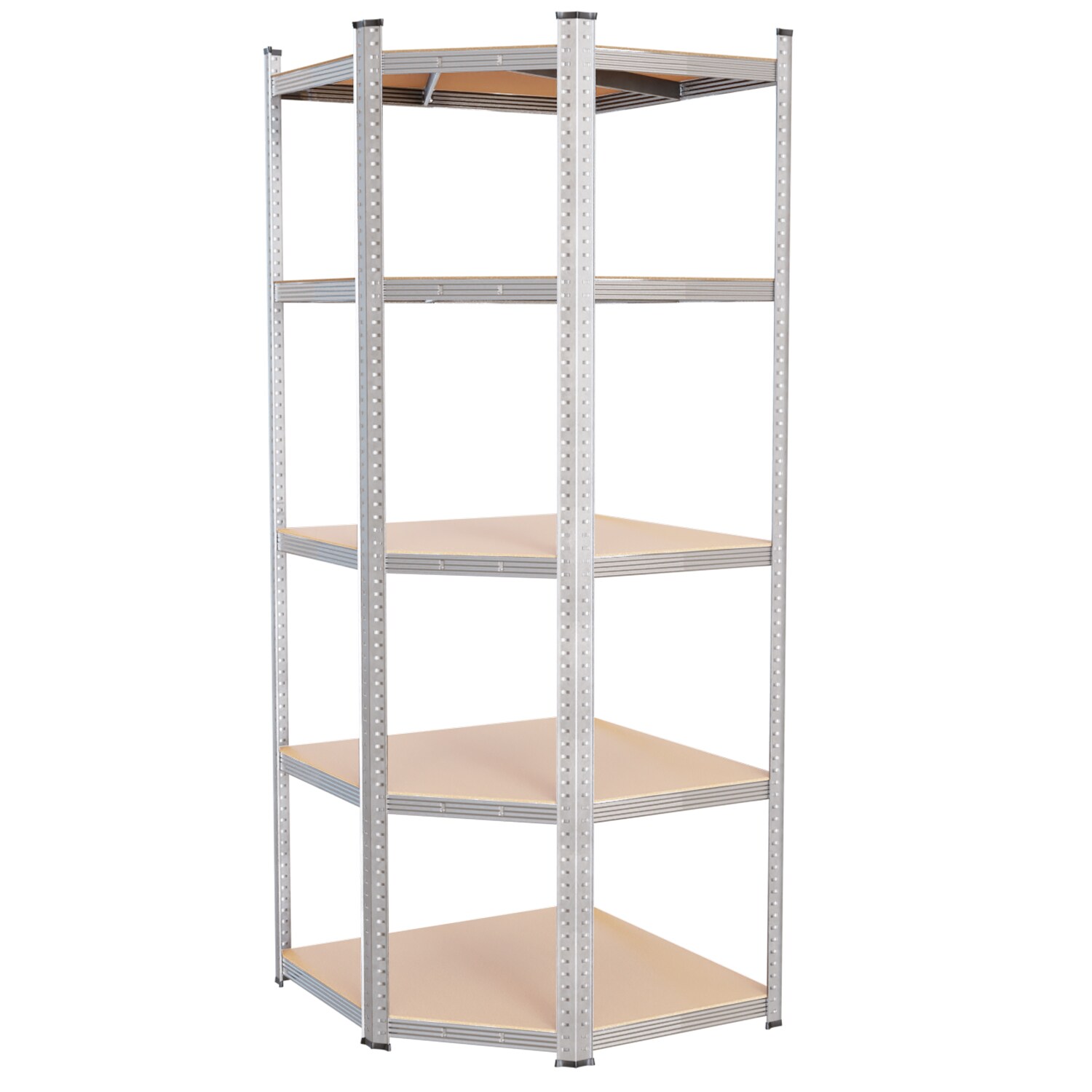 TroniTechnik® Schwerlastregal, Kellerregal, Lagerregal, 40 x 40 x 70 x 70 x 180 cm, Stahlgestell, bis 875 kg , 5 Ablagen | 04062048010348