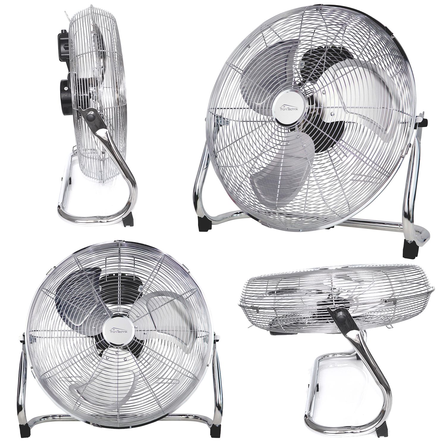 TroniTechnik&reg; Bodenventilator Windmaschine mit drei Geschwindigkeitsstufen 100W, verstellbar ?45cm - Bild 1