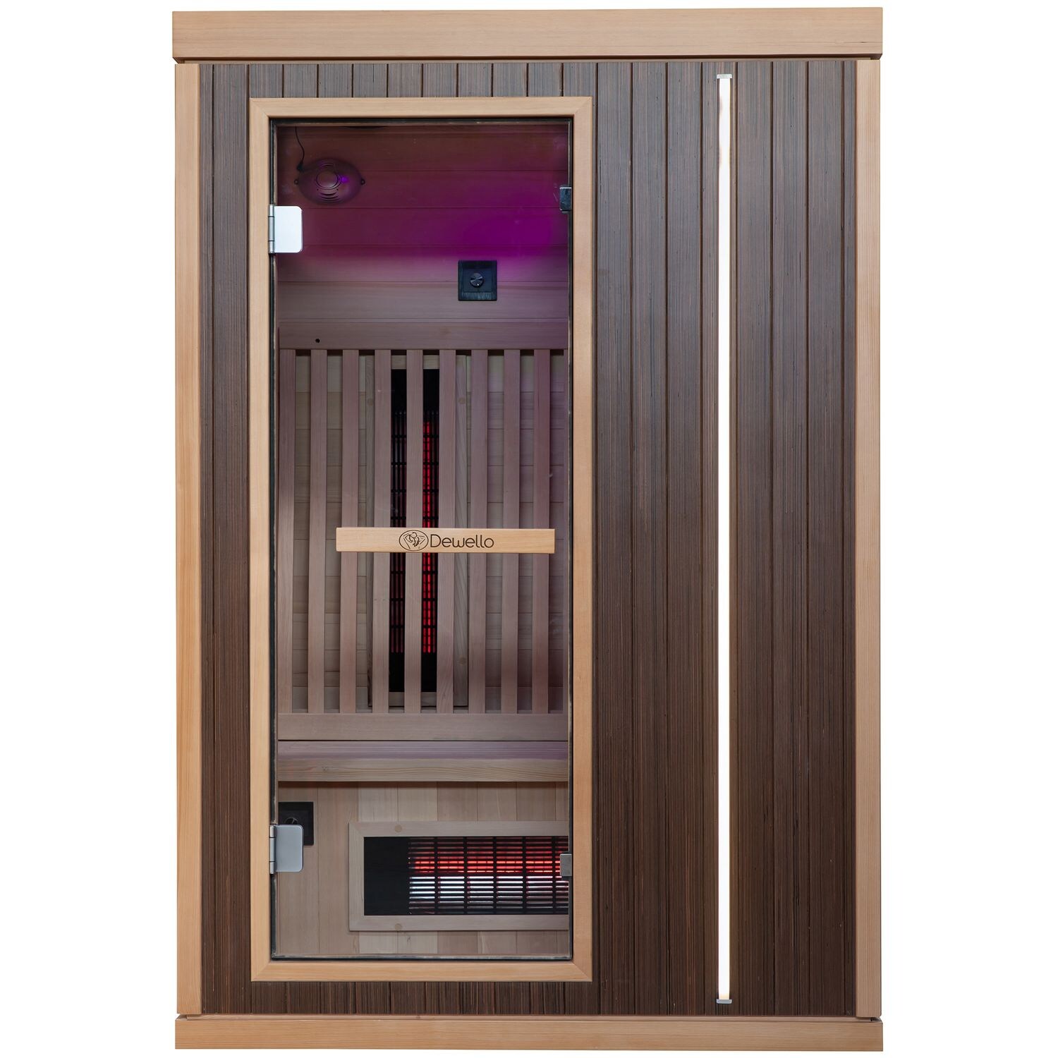 Dewello Infrarotkabine Infrarotsauna MELVILLE 130cm x 105cm